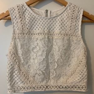 Lace cropped top